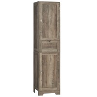 Iwell 67 Tall Storage Cabinet Narrow Storage Cabinet With Drawer Adjustable Shelves Bathroom Cabinet Floor Cabinet For Li