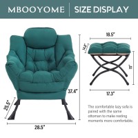 Mbooyome Lazy Chair With Ottoman Modern Accent Chair Contemporary Lounge Leisure Upholstered Sofa Chair Set With Armrests Read