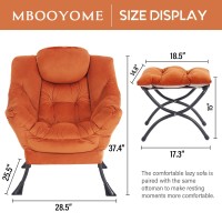 Mbooyome Lazy Chair With Ottoman Modern Accent Chair Contemporary Lounge Leisure Upholstered Sofa Chair Set With Armrests Read