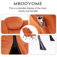 Mbooyome Lazy Chair With Ottoman Modern Accent Chair Contemporary Lounge Leisure Upholstered Sofa Chair Set With Armrests Read