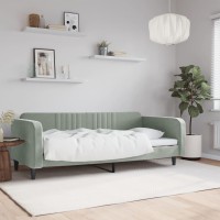 vidaXL Day Bed Light Gray 39.4x74.8 Velvet