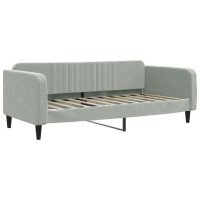 vidaXL Day Bed Light Gray 39.4x74.8 Velvet