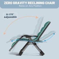 Slsy Zero Gravity Chair Reclining Lounge Chair With Removable Cushion Tray For Indoor And Outdoor Patio Recliner Folding Rec