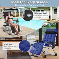 Slsy Zero Gravity Chair Reclining Lounge Chair With Removable Cushion Tray For Indoor And Outdoor Patio Recliner Folding Rec