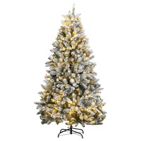 vidaXL Artificial Hinged Christmas Tree 300 LEDs & Ball Set 94.5