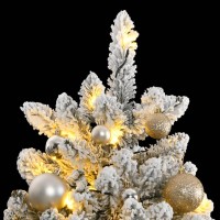 vidaXL Artificial Hinged Christmas Tree 300 LEDs & Ball Set 94.5