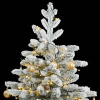 vidaXL Artificial Hinged Christmas Tree 300 LEDs & Ball Set 82.7