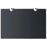 vidaXL Floating Wall Shelves 2 pcs Black Tempered Safety Glass Modern Decorative Shelf 118 x 79 Easy to Assemble Zinc