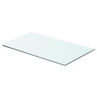 vidaXL Clear Tempered Glass Shelves 2pcs 236x98 Ideal for Slatwall Use Modern Design Strong Durable Easy to Clean