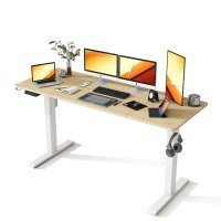 63 X 24 Inches Standing Desk Adjustable Height With Splice Board Stand Up Desk Electric Standing Desk Sit To Stand Desk For H