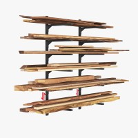 Yociyoga Wood Organizer Metal Rack 6Tier Detachable Lumber Storage Metal Rack Adjustable Wall Mount Wood Storage Lumber Org