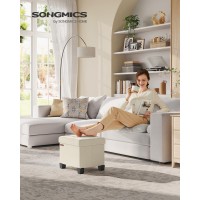 Songmics Storage Ottoman Small Ottoman Foot Rest With Legs 126 X 158 X 132 Inches Foot Stool Ottoman With Storage Load Up