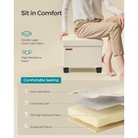 Songmics Storage Ottoman Small Ottoman Foot Rest With Legs 126 X 158 X 132 Inches Foot Stool Ottoman With Storage Load Up