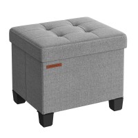 Songmics Storage Ottoman Small Ottoman Foot Rest With Legs 126 X 158 X 132 Inches Foot Stool Ottoman With Storage Load Up