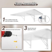 Neoaider Wall Mounted Folding Table 394 L X 197 W Laundry Folding Table With Heavy Duty Metal Collapsible Shelf Brackets