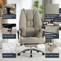 Excebet Big And Tall Office Chair 400Lbs Wide Seat Mesh High Back Executive Office Chair With Foot Rest Ergonomic Office Chair