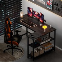 Woodynlux L Shaped Desk 39 Home Office Computer Desk With Shelf Gaming Desk Corner Table For Work Writing And Study Space