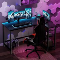 Woodynlux L Shaped Desk 39 Home Office Computer Desk With Shelf Gaming Desk Corner Table For Work Writing And Study Space