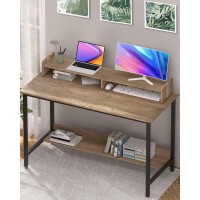 Woodynlux Computer Desk With Shelves 32 Inch Gaming Writing Desk Study Pc Table Workstation With Storage For Home Office Livi