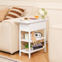 Yoobure End Table With Charging Station Flip Top Side Table With Usb Ports And Outlets Sofa Couch Table Bedside Table For Livi