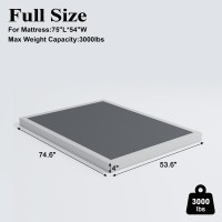 Vehowy 4 Inch Box Spring For Full Bed Full Size Box Spring Only Heavy Duty Mattress Foundation Metal Bed Base Nonslip Easy Asse