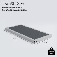 Vehowy 4 Inch Box Spring For Twin Xl Bed Twinxl Size Box Spring Only Heavy Duty Mattress Foundation Metal Bed Base Nonslip Easy