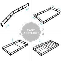 Vehowy 4 Inch Box Spring For Twin Xl Bed Twinxl Size Box Spring Only Heavy Duty Mattress Foundation Metal Bed Base Nonslip Easy