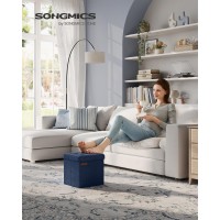 Songmics Storage Ottoman Foldable Small Ottoman Foot Rest 118 Inches Foot Stool Cube Ottoman With Storage Load Up To 286 Lb