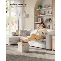 Songmics Storage Ottoman Foldable Small Ottoman Foot Rest 118 Inches Foot Stool Cube Ottoman With Storage Load Up To 286 Lb