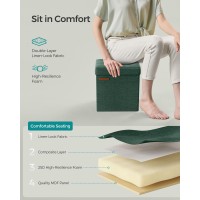 Songmics Storage Ottoman Foldable Small Ottoman Foot Rest 118 Inches Foot Stool Cube Ottoman With Storage Load Up To 286 Lb