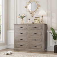 Finetones Grey Dresser Chest Of Drawers Farmhouse Dresser Wood Dresser 8 Drawer Dresser With Steel Handles Modern Dresser Draw