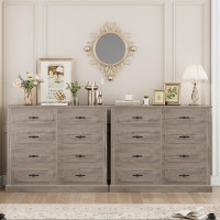 Finetones Grey Dresser Chest Of Drawers Farmhouse Dresser Wood Dresser 8 Drawer Dresser With Steel Handles Modern Dresser Draw