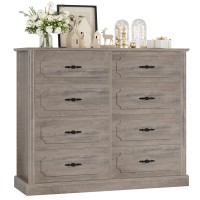 Finetones Grey Dresser Chest Of Drawers Farmhouse Dresser Wood Dresser 8 Drawer Dresser With Steel Handles Modern Dresser Draw