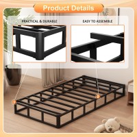 Husleephu Twin Box Spring 9 Inch High Profile Metal Box Spring Twin Bed Base With Fabric Cover Sturdy Mattress Foundation Eas