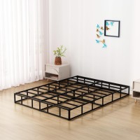 Upcanso King Box Spring Only 9 Inch Bed Base Metal Box Spring King With Fabric Cover High Proflie Mattress Foundation Heavy D