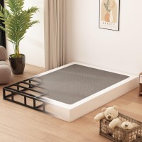 Husleephu King Box Spring 7 Inch Metal Box Spring King Bed Base With Fabric Cover Sturdy Mattress Foundation Easy Assembly N