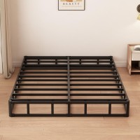 Husleephu King Box Spring 7 Inch Metal Box Spring King Bed Base With Fabric Cover Sturdy Mattress Foundation Easy Assembly N