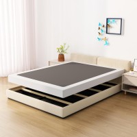 Upcanso King Box Spring Bed Base 4 Inch Low Profile Metal Box Spring King With Fabric Cover 3000 Lbs Max Weight Capacity Mattr