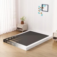 Upcanso King Box Spring Bed Base 4 Inch Low Profile Metal Box Spring King With Fabric Cover 3000 Lbs Max Weight Capacity Mattr