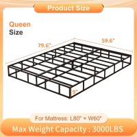 Husleephu Box Spring For Queen Bed 9 Inch High Profile Metal Queen Box Spring Bed Base With Fabric Cover Sturdy Mattress Found