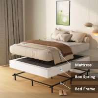 Diaoutro King Size Box Spring 9 Inch Heavy Duty Bed Base With Fabric Cover No Noise Mattress Foundation For Bed Easy Assembly