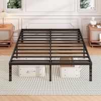 Hafenpo 16 Inch Queen Bed Frame Sturdy Platform Bed Frame Metal Bed Frame No Box Spring Needed Heavy Duty Queen Size Bed Frame