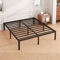 Hafenpo 16 Inch Queen Bed Frame Sturdy Platform Bed Frame Metal Bed Frame No Box Spring Needed Heavy Duty Queen Size Bed Frame