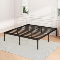 Hafenpo 16 Inch Queen Bed Frame Sturdy Platform Bed Frame Metal Bed Frame No Box Spring Needed Heavy Duty Queen Size Bed Frame