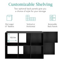 Best Choice Products 6Cube Storage Organizer 135In Shelf Opening Bookcase Display Shelf Customizable W 3 Removable Back P