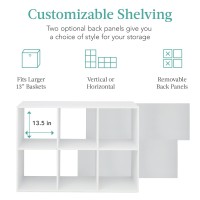 Best Choice Products 6Cube Storage Organizer 135In Shelf Opening Bookcase Display Shelf Customizable W 3 Removable Back P