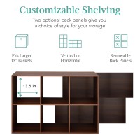 Best Choice Products 6Cube Storage Organizer 135In Shelf Opening Bookcase Display Shelf Customizable W 3 Removable Back P