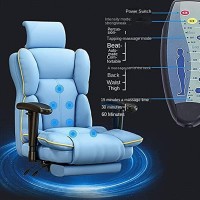 Office Chair, Ergonomic Office Chair, 7 Point Massage Computer Desk Chair, Pu Leather Executive Chair, Adjustable Backrest and Footrest, Video Game Chair Adult Recliner Chair