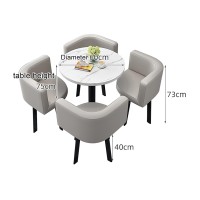 Kitchen Table Chairs Set Of 4 Small Space,Round Table With 4 Chairs,Dining Room Table Set,Modern Business Negotiation Dining Table And Chair Combination For Coffee Shop Milk Tea Shop ( Color : Style 1