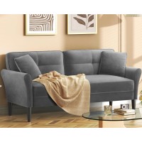 Kidirect 69 Grey Couch Loveseat Sofa Couches For Living Room Comfy Sofas For Living Room 3Min No Tool Fast Assembly Small